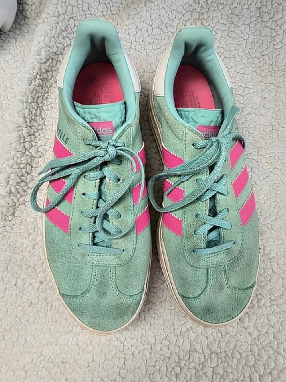 adidas Gazelle Sneakers Green & Pink US 8